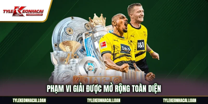 Phạm vi giải được mở rộng toàn diện